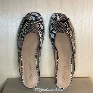 Madewell Snakeskin Print Mules – Women’s 8
